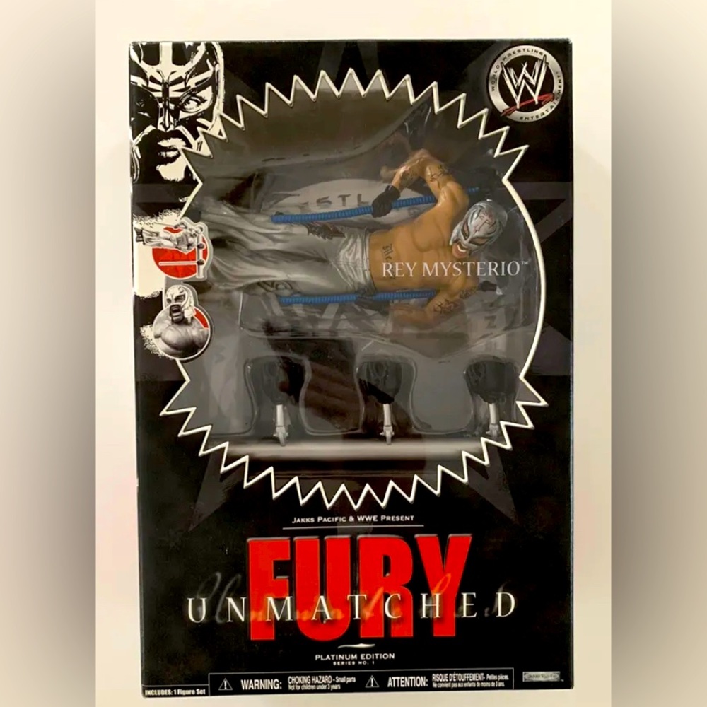 WWE Rey Mysterio Unmatched Fury Figure By Jakks, 2007. NEW! PERFECT!
